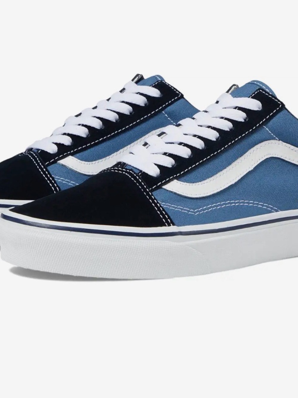 Vans Mens Navy and White Canvas Sneakers Sz 8
